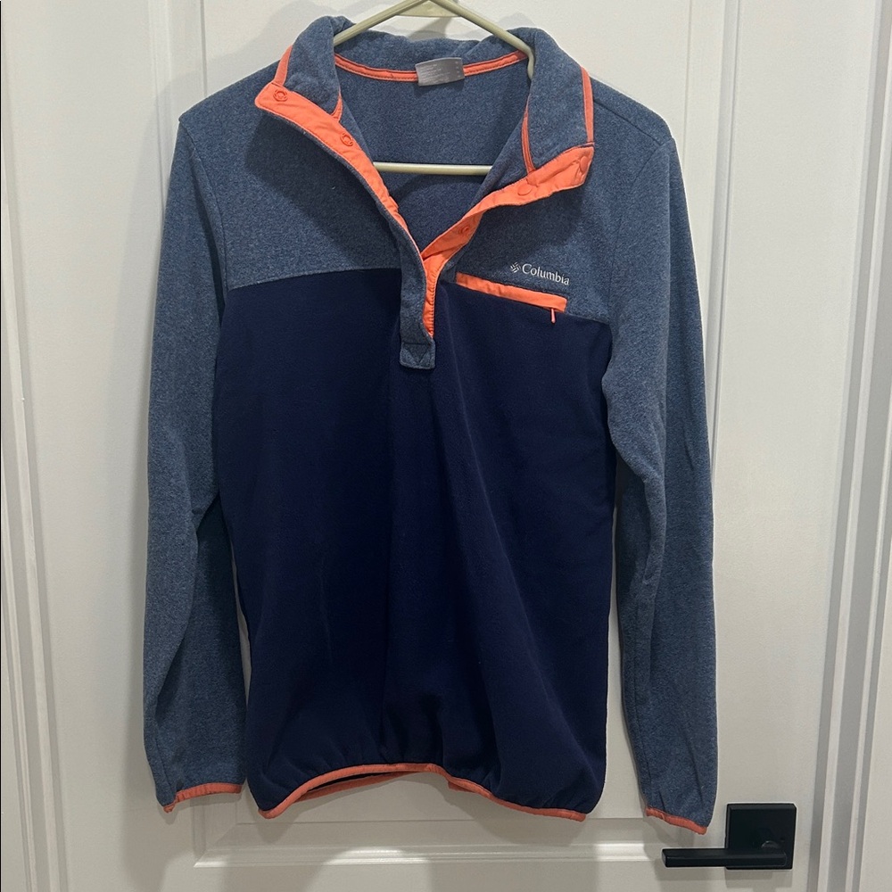 Columbia Navy and Coral Pullover